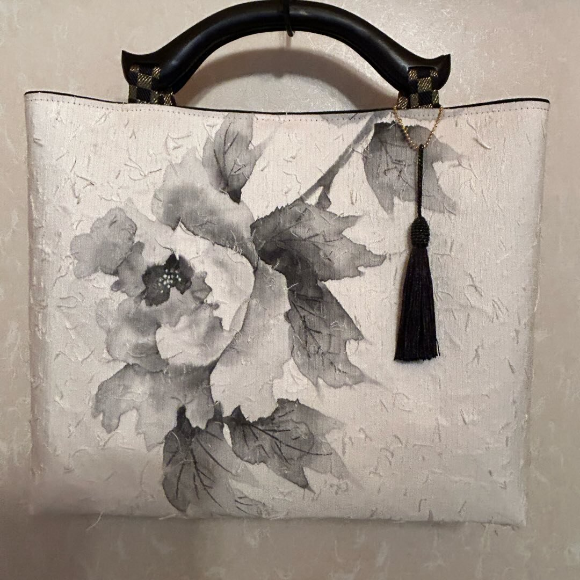 帯工房 Kの花柄の帯バッグ