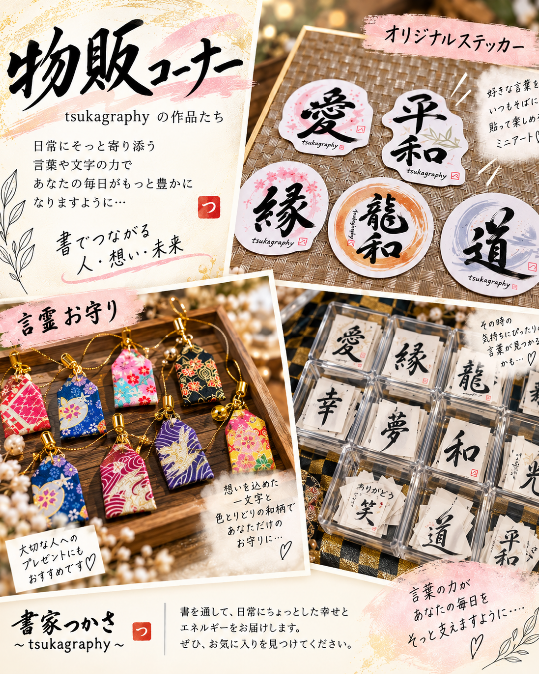 書家つかさの物販コーナー
